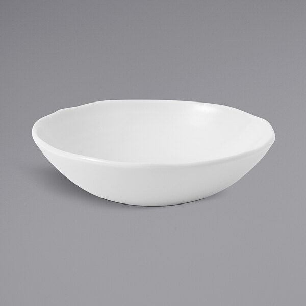 A Dudson Organic White china bowl on a white background.
