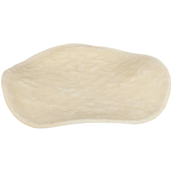 A white Udi's gluten-free pizza crust on a white background.