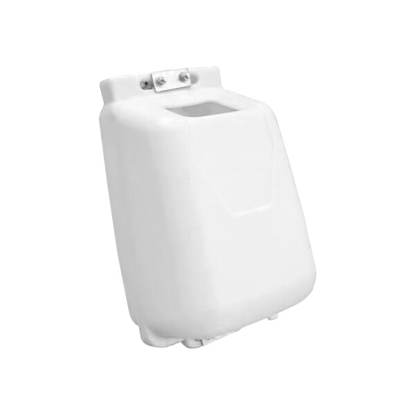 A white plastic container with a lid.