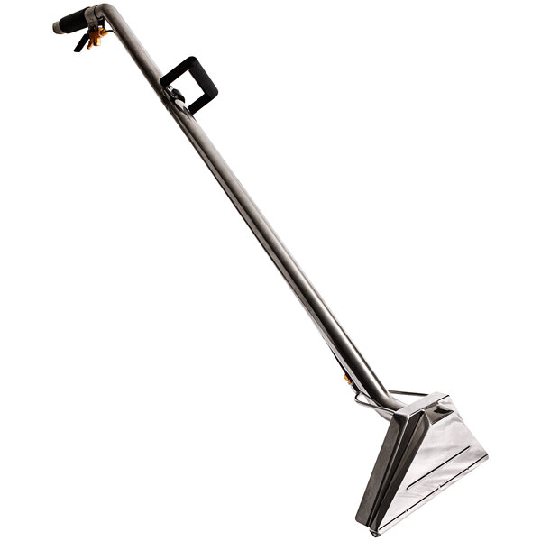 A silver metal Tornado drag wand with a handle.