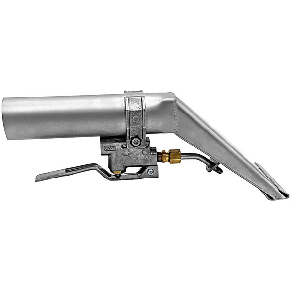 A silver metal Powr-Flite detail tool with a metal handle and a silver pipe.