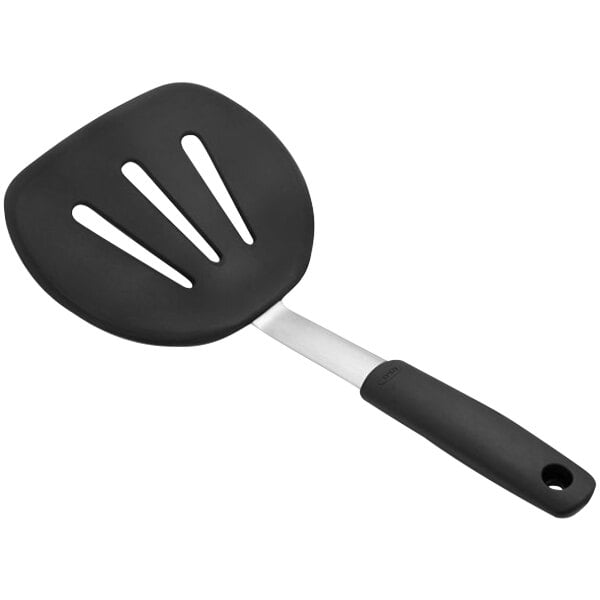 Kitchenware Stainless Steel Grip Silicone Slotted Pancake Turner