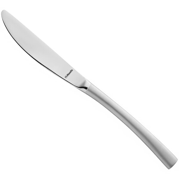 An Amefa Aurora stainless steel table knife with a silver handle.