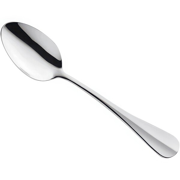 An Amefa stainless steel teaspoon with a long handle and extra large bowl.