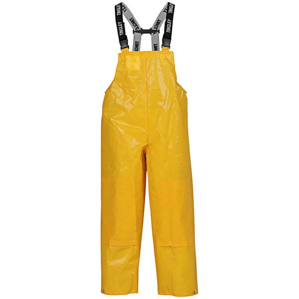 Tingley Iron Eagle yellow overalls with straps.