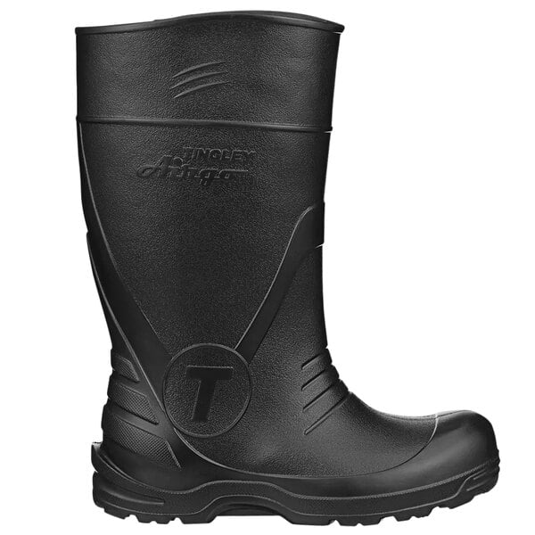 A black Tingley Airgo waterproof boot with a rubber sole.