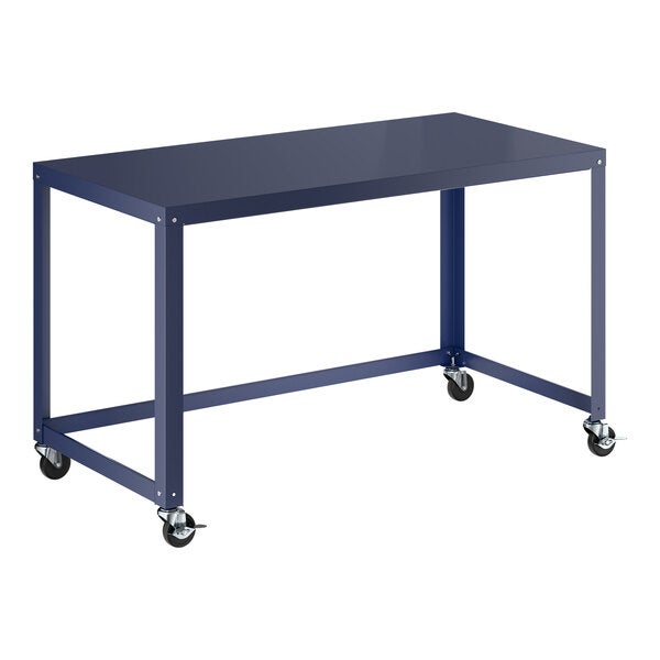 Hirsh 47 1/2" Navy Mobile Metal Desk