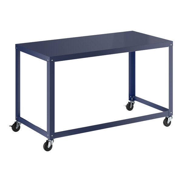 Hirsh 47 1/2" Navy Mobile Metal Desk