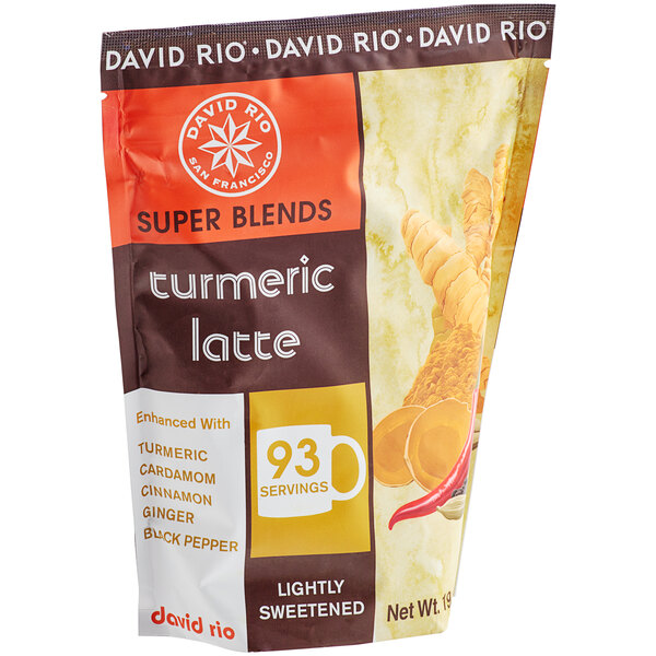 A bag of David Rio Super Blends Turmeric Latte Mix.