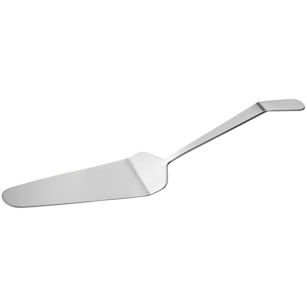 An APS Germany by World Tableware stainless steel cake server with a handle.