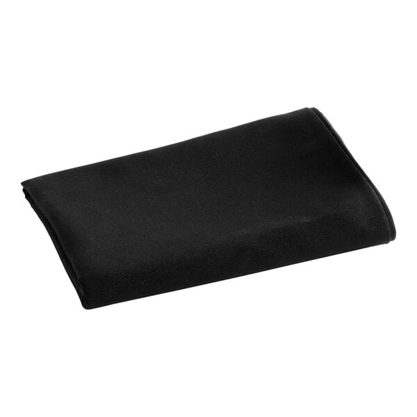 A black square Choice cloth table cover on a white background.