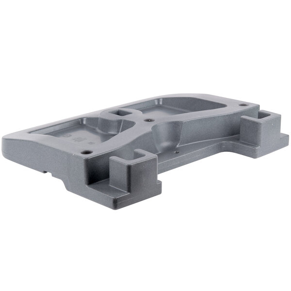 A black plastic Cambro end table for a bar.