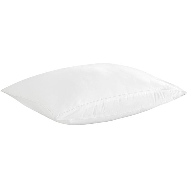 A white Restful Nights queen size pillow.