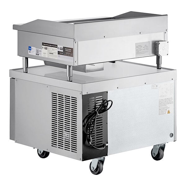 A Cooking Performance Group Ultra Series electric countertop griddle with refrigerated base.