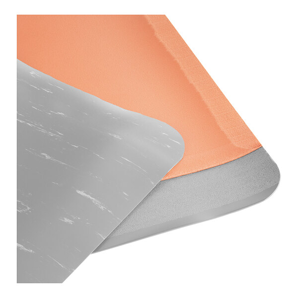 A close-up of a Lavex K-Marble Foot 2' x 3' charcoal anti-fatigue mat showing its layered construction.