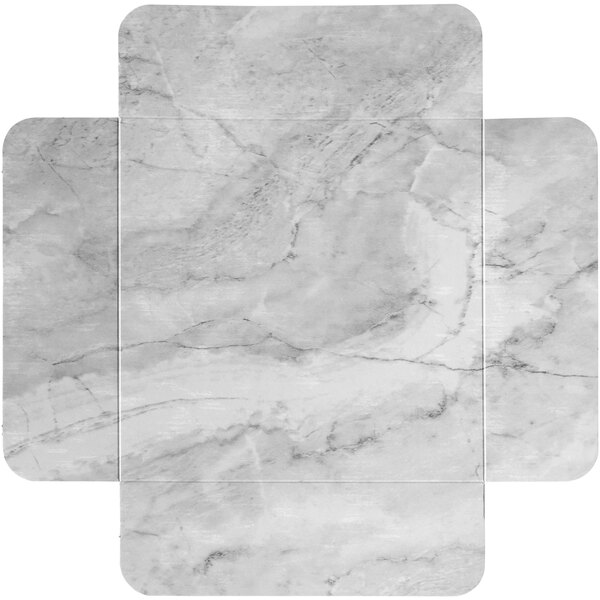 A white marble surface with black veins.