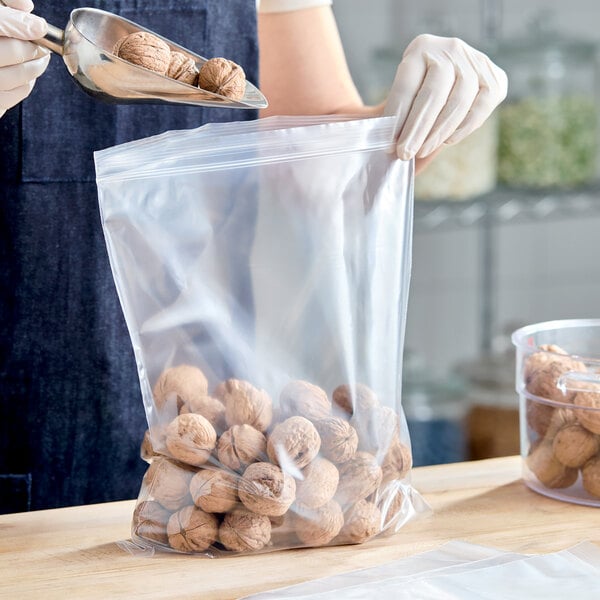 Lavex 10" x 12" 2 Mil Clear Reclosable Polyethylene Bag - 1,000/Case