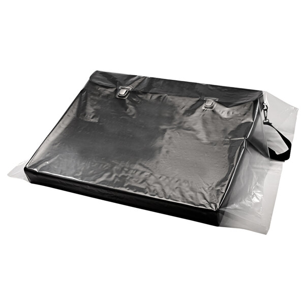 A Lavex clear flat poly bag with clipping path.