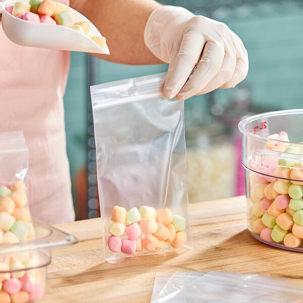 Lavex 4" x 6" 2 Mil Clear Reclosable Polyethylene Bag - 1,000/Case