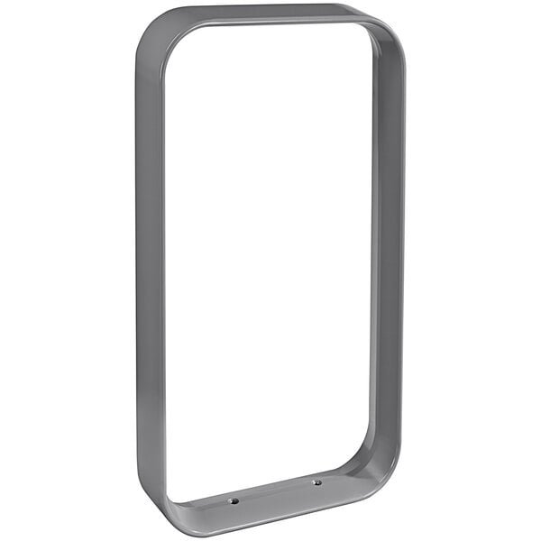 A rectangular metal frame with a white background.