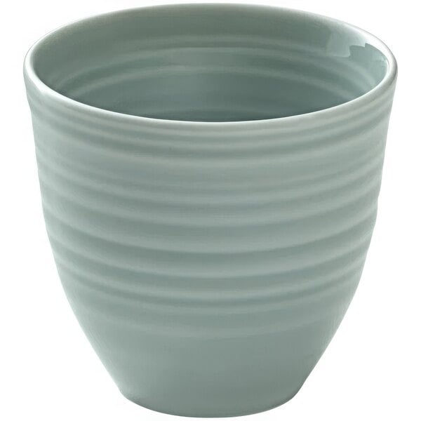 A Bauscher white porcelain bowl with a curved design.