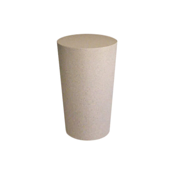 A Wausau Tile round concrete bollard with a tapered cylinder shape on a white background.