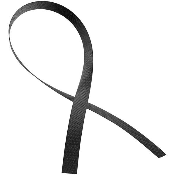 A black polypropylene hand strapping coil with an 8" x 8" core.