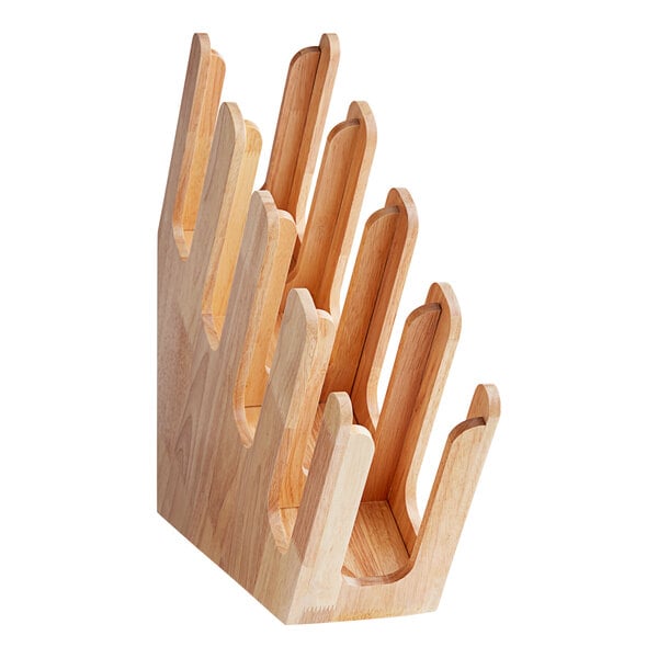 Acopa Wood 4-Section Horizontal Cup and Lid Organizer