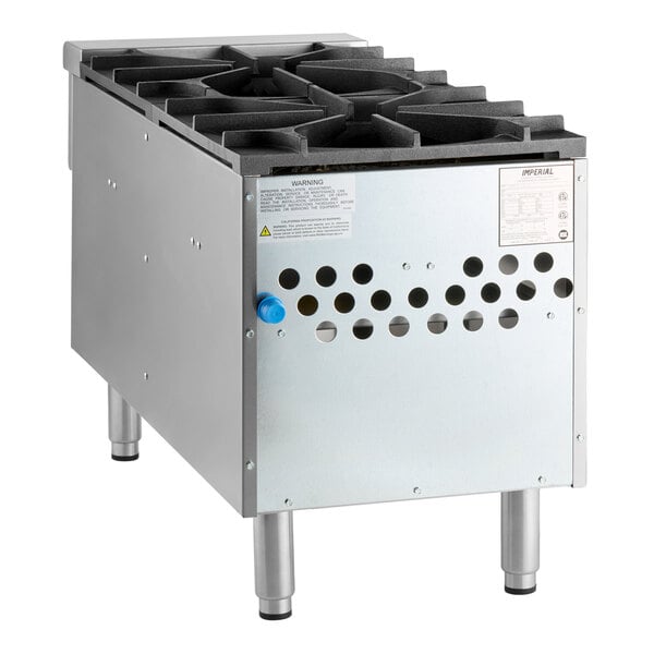 Imperial Range ISPA-18-2 18" Natural Gas 2 Burner Stock Pot Range - 180,000 BTU