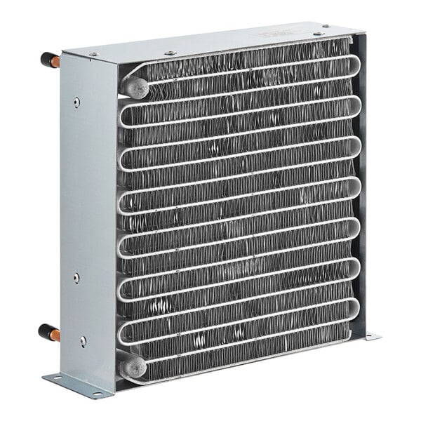 A close-up of an Avantco condenser coil.