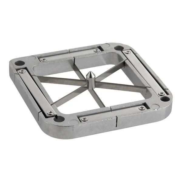 A metal 6-wedge blade assembly for French fry cutters.