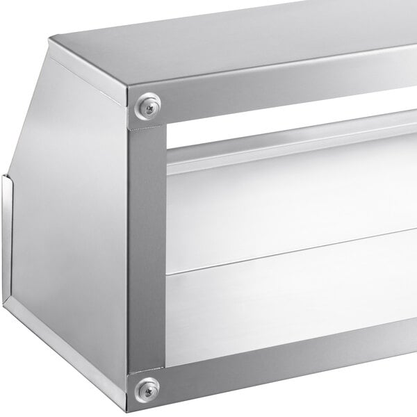 A large stainless steel hotel pan organizer designed for 1/3 and 1/6 size pans.
