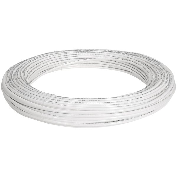 A roll of Zurn PEX white plastic tubing.