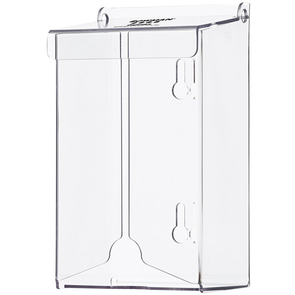 A clear PETG plastic box with two compartments.