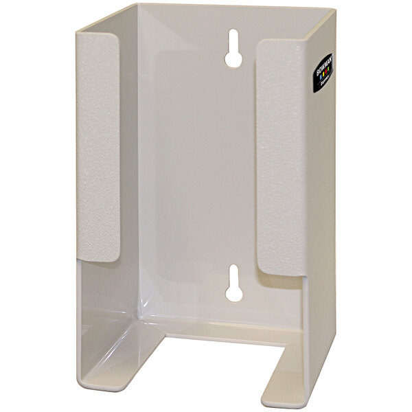 A beige ABS plastic box with a hole in the middle for hair and nail brushes.