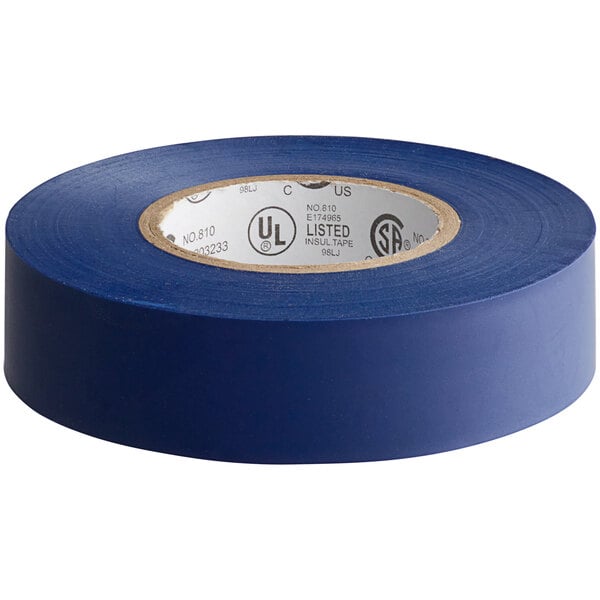 A roll of blue Nashua PVC electrical tape.
