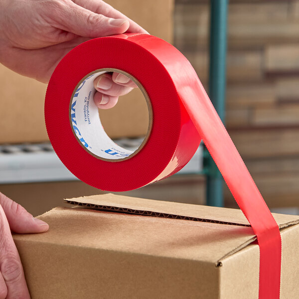 Nashua Tape 1.88" x 60 Yards 7 Mil Red Polyethylene Film Tape with Pinked Edge 1433189