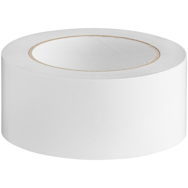 A roll of Duck Tape carpet tape with a brown and white label.