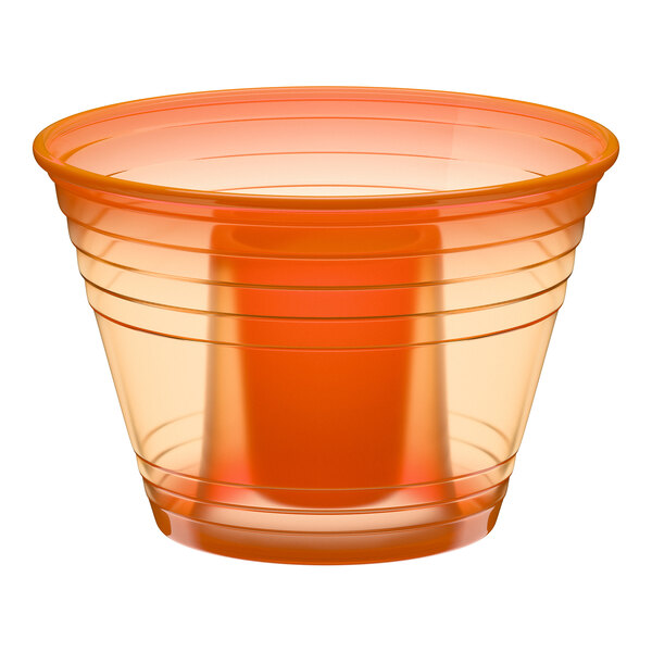 Fineline Quenchers 4112-ORG Blaster Bomb Shot Cups / Power Bombs Neon Orange - 25/Pack