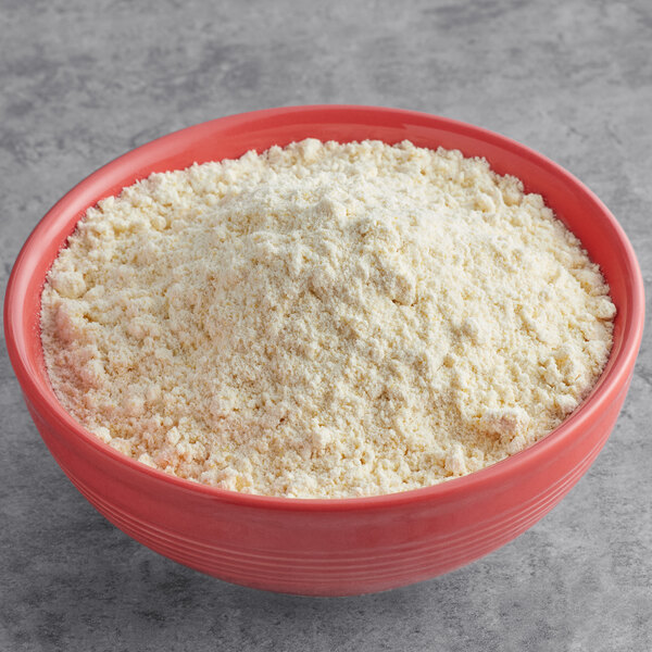 A bowl of Gold Medal buttermilk pancake mix.