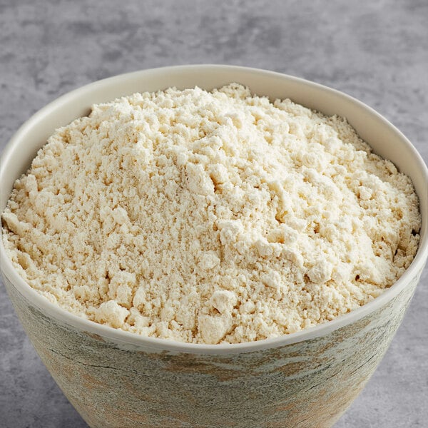 A bowl of white powder.