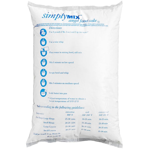 A white Pillsbury SimplyMix bag with blue text.