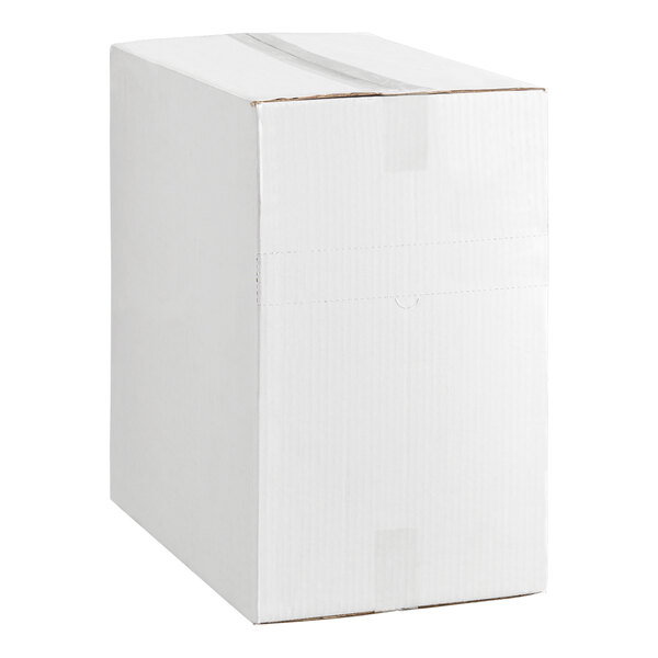 A white cardboard dispenser box for bubble packaging material.