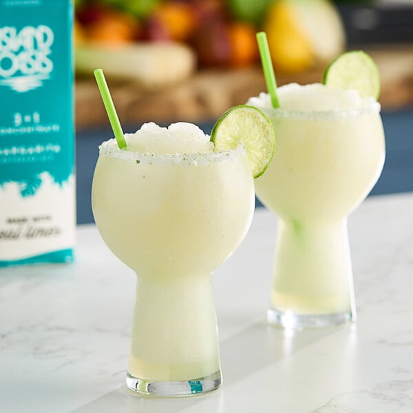 Island Oasis Margarita 3+1 Frozen Beverage Concentrate Mix 32 fl. oz. - 12/Case