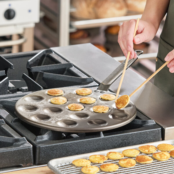 de Buyer Mineral B Element 10 9/16" Carbon Steel Aebleskiver Pan 5612.16