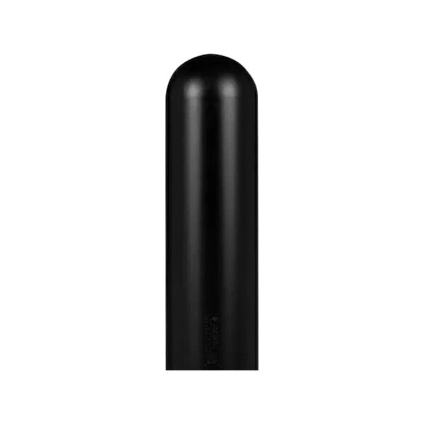 A black cylindrical Innoplast BollardGard cover with a black cap.