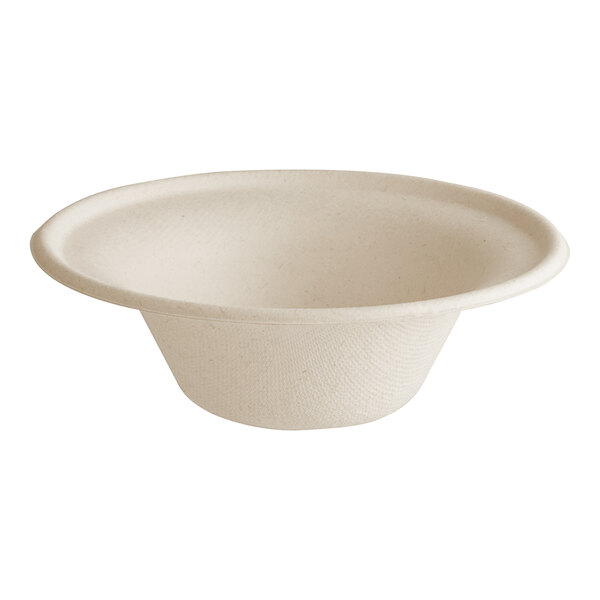 An EcoChoice Natural Bagasse Blend bowl with a white background.