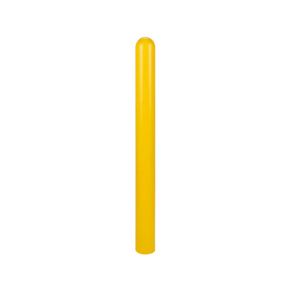 A yellow Innoplast BollardGard cover on a white background.