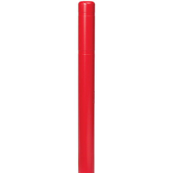 A red plastic Innoplast BollardGard cover with a red cap on a white background.