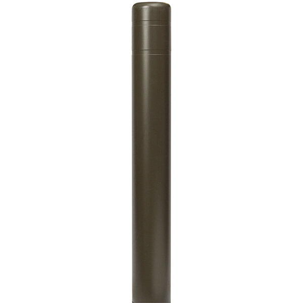 A brown cylindrical Innoplast BollardGard cover with a cap on one end.